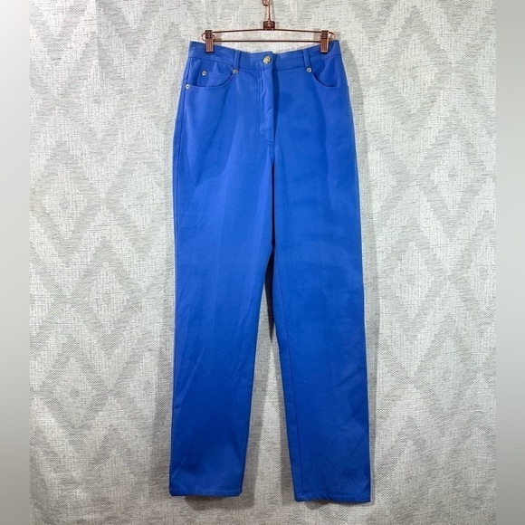 Vintage St John Sport blue high waisted mom pants size 4 - Picture 1 of 13